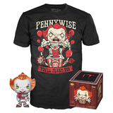 Funko POP! Collectors Box: #375 Pennywise With Balloon POP! (Metallic) & T-Shirt Set - Exclusive Import - New, Mint Condition [Size: XL]