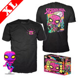 Funko POP! Tees #652 Marvel Black Light Spider-man POP! & T-Shirt Set - Target Exclusive - New, Sealed [Size: XL]