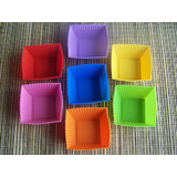 7 x Mini Square Shaped Muffin Moulds