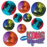 Kong Squeezz Action Ball - Bounce & Squeak Toy For Dogs - 3 Sizes - Packs Of 2 Or 3