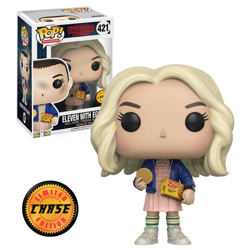 Funko POP! Netflix Stranger Things #421 Eleven With Eggos (With Wig) - Limited Edition Chase - New, Mint Condition 