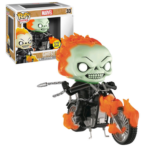 Funko POP! Rides Marvel #33 Ghost Rider (Glows In The Dark) - New, Mint Condition