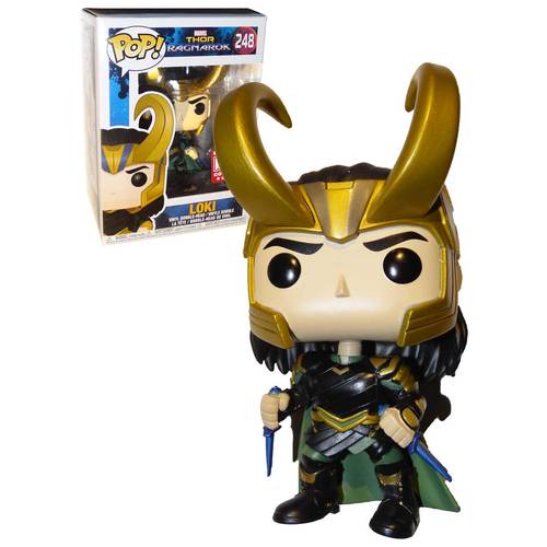 Funko POP! Marvel Thor Ragnarok #248 Loki (With Helmet) - Collector Corps Exclusive - New, Mint Condition