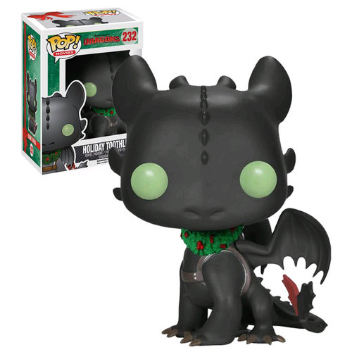 Funko POP! Movies DreamWorks Dragons #232 Holiday Toothless (Christmas) - New, Mint Condition