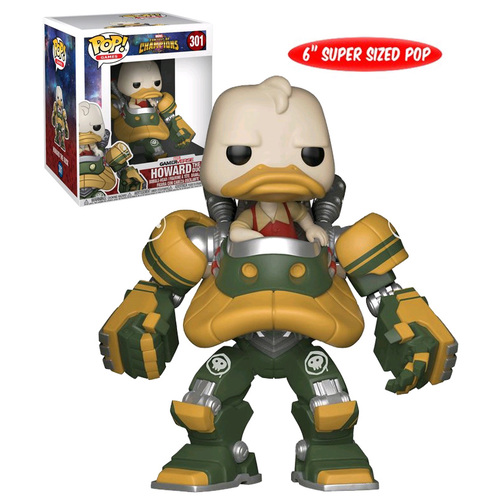 Funko POP! Games Marvel Contest Of Champions #301 Howard The Duck - 6" Super Sized Pop - New, Mint