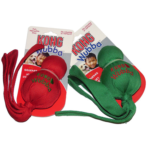 KONG Holiday Wubba For Dogs in Two Christmas Colours - Large