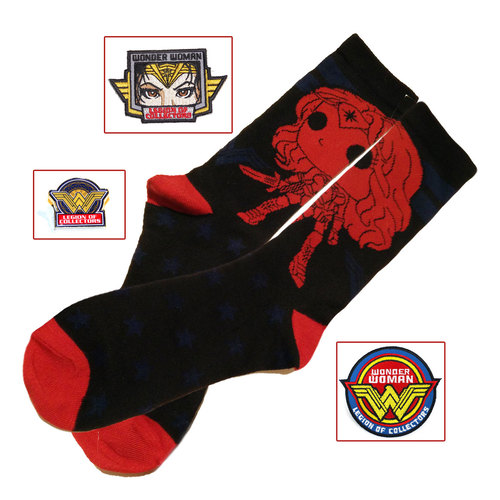 Funko Wonder Woman Bundle Socks Patches Pin DC Legion Of Collectors Exclusives NEW