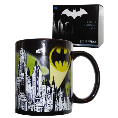 Loot Crate Ceramic Heat Change Coffee Mug - Batman Gotham City New Mint Condition