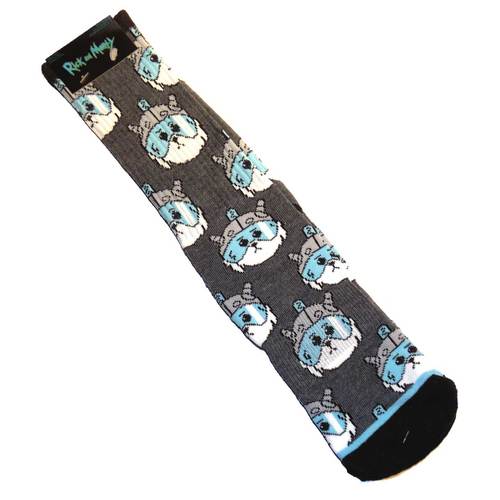 Adult Swim Rick And Morty Snowball Athletic Style Crew Socks - New