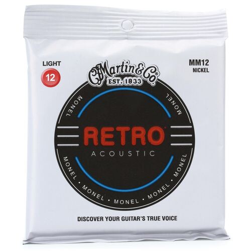 Martin Retro Monel Acoustic Guitar Strings Light MM12