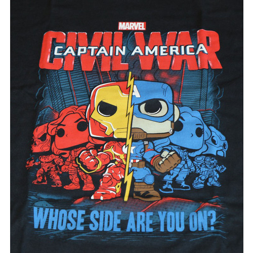 Funko Marvel Collector Corps Funko POP! Captain America Civil War Tee (XL T-Shirt) - New, With Tags