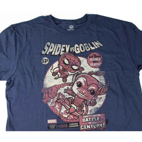 Funko Marvel Collector Corps FUNKO Superhero Showdown Spidey vs Goblin Tee (M T-Shirt) - New, With Tags
