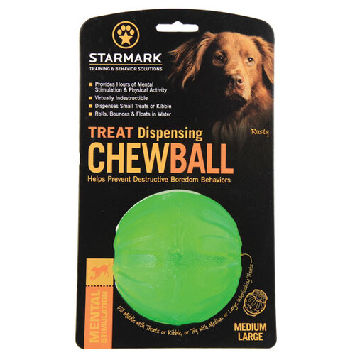 Starmark Everlasting Fun Ball Tough Chew Fetch Treat Toy [Size: Medium]