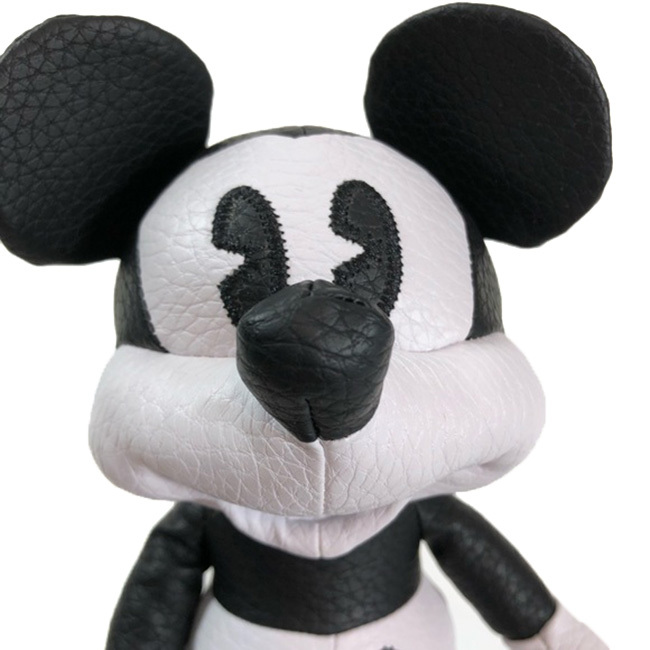 Disney Store Mickey Mouse Simulated Leather Plush 10'' White Limited Release 