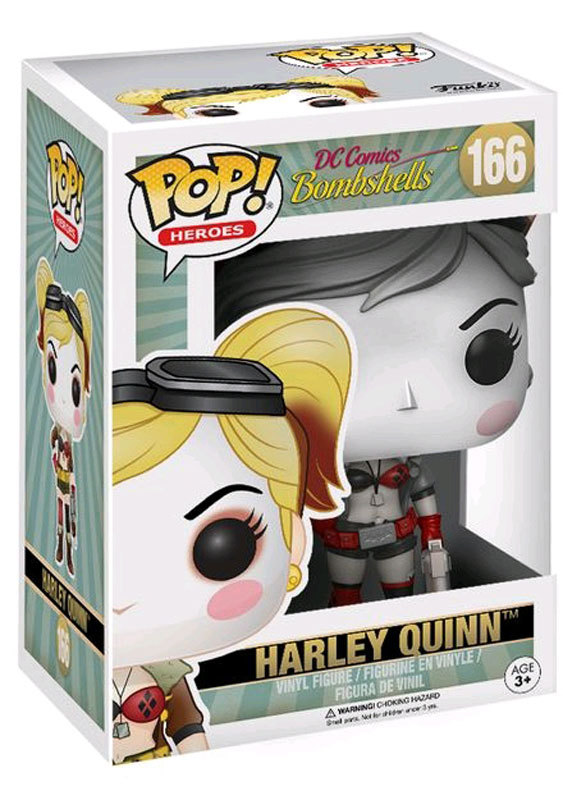 Harley Quinn Flashback DC Comics Bombshells POP Heroes #166 Vinyl Figur Funko 