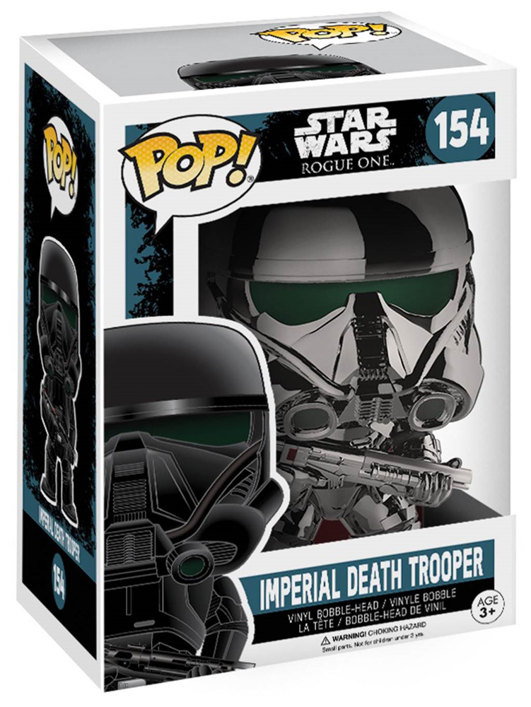 Imperial Death Trooper Chrome Star Wars Rogue One POP #154 Vinyl Figur Funko