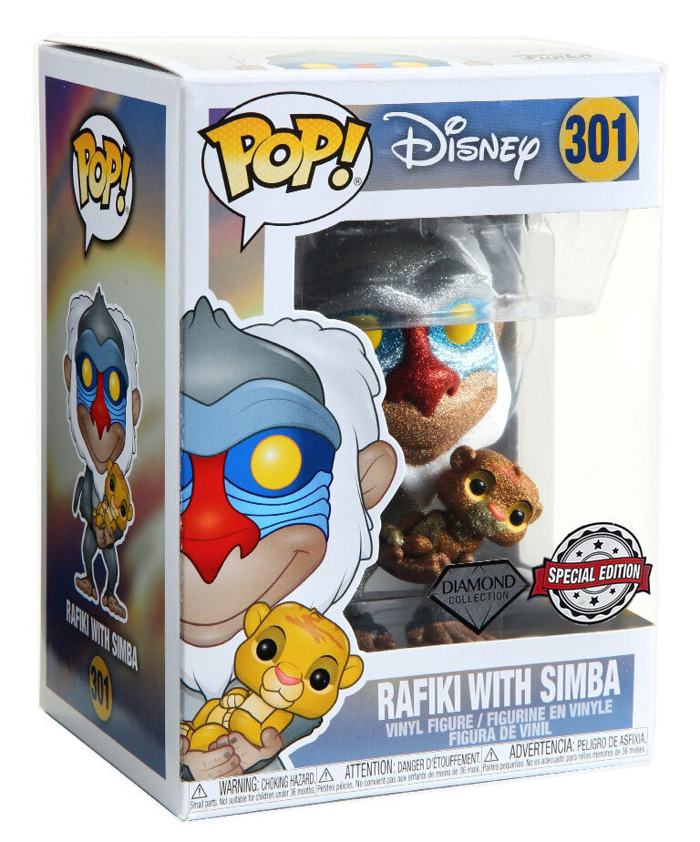 Figurine Funko Pop! N°301 - Le Roi Lion - Rafiki Tenant Simba - DISNEY