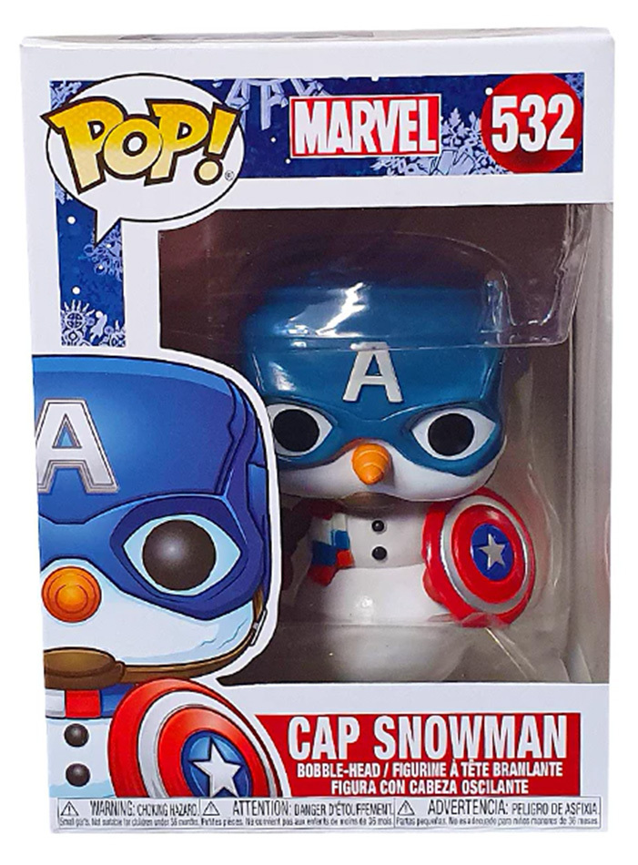 #532 Cap Snowman Holidays Includes POP Protector Funko POP Marvel 