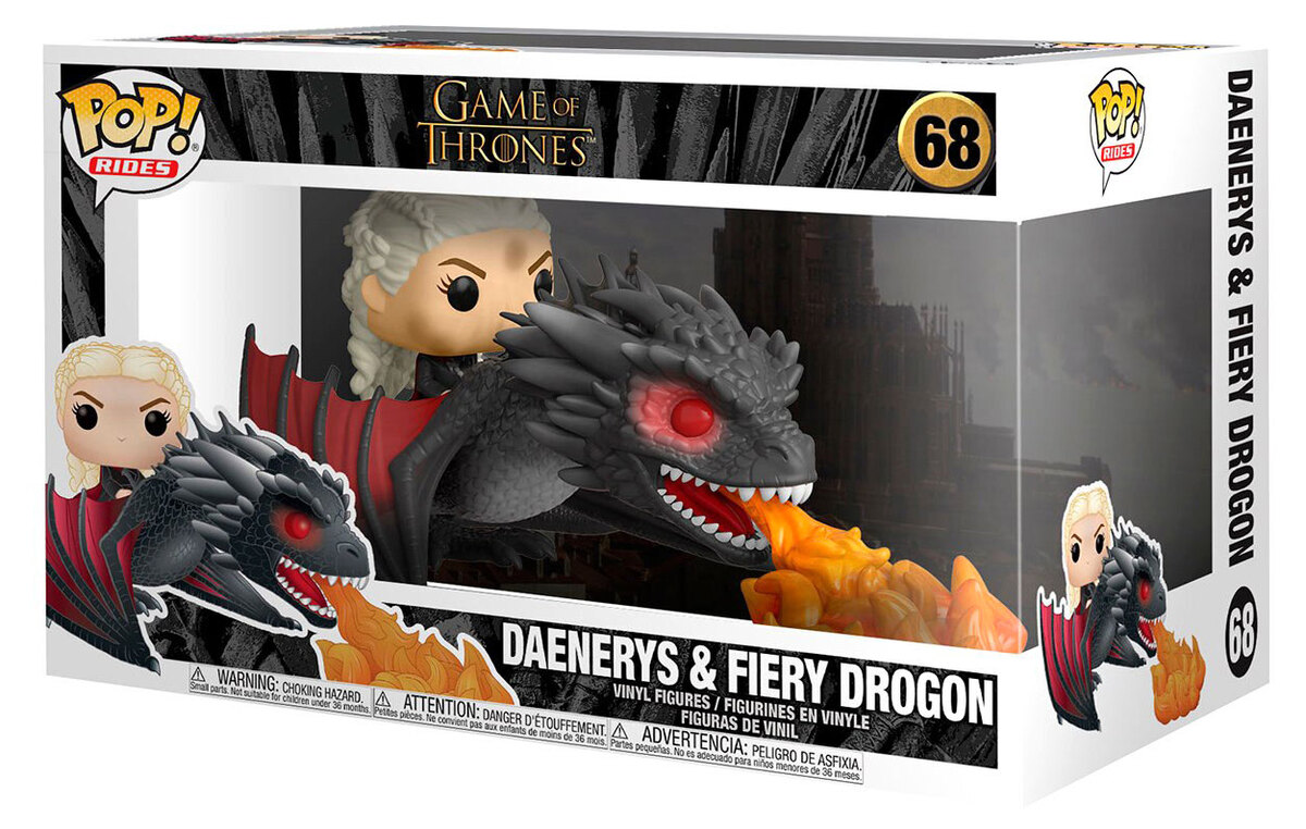 Rides #68 Game Of Thrones Daenerys & Fiery Drogon Funko Pop