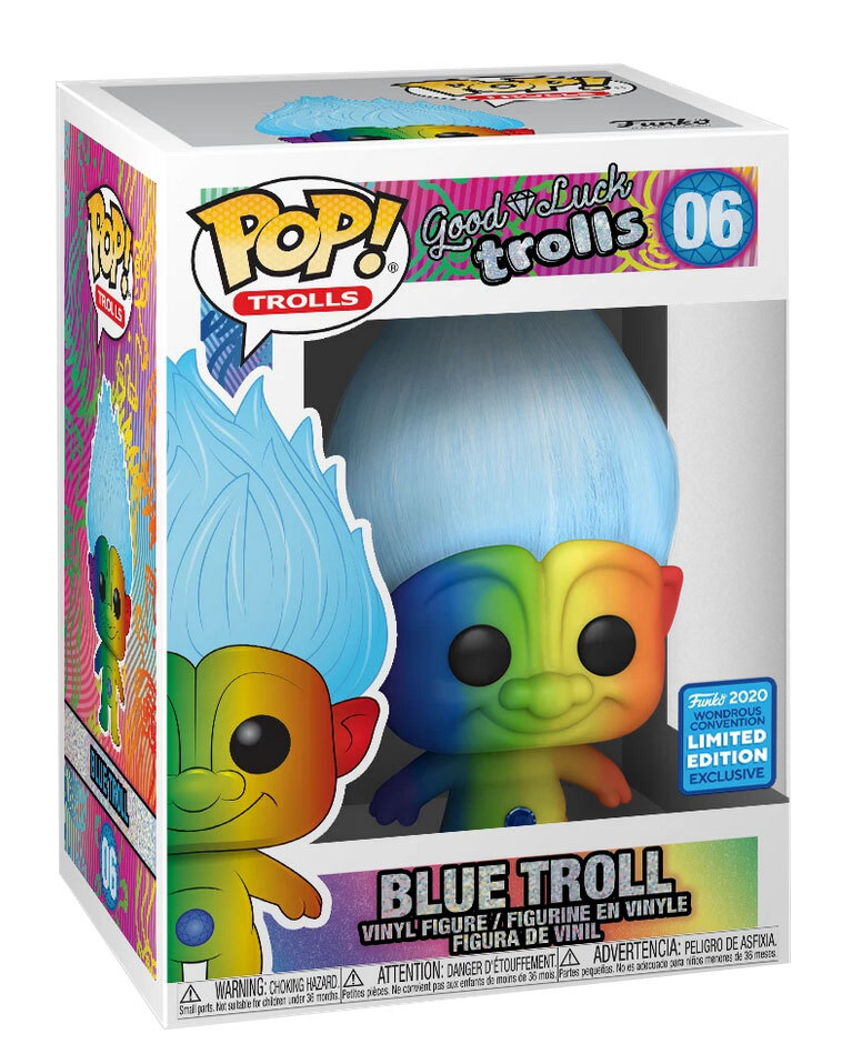 Trolls bonne chance Trolls #06 Bleu Troll EXCLUSIVE NEW HARD TO FIND FUNKO POP 