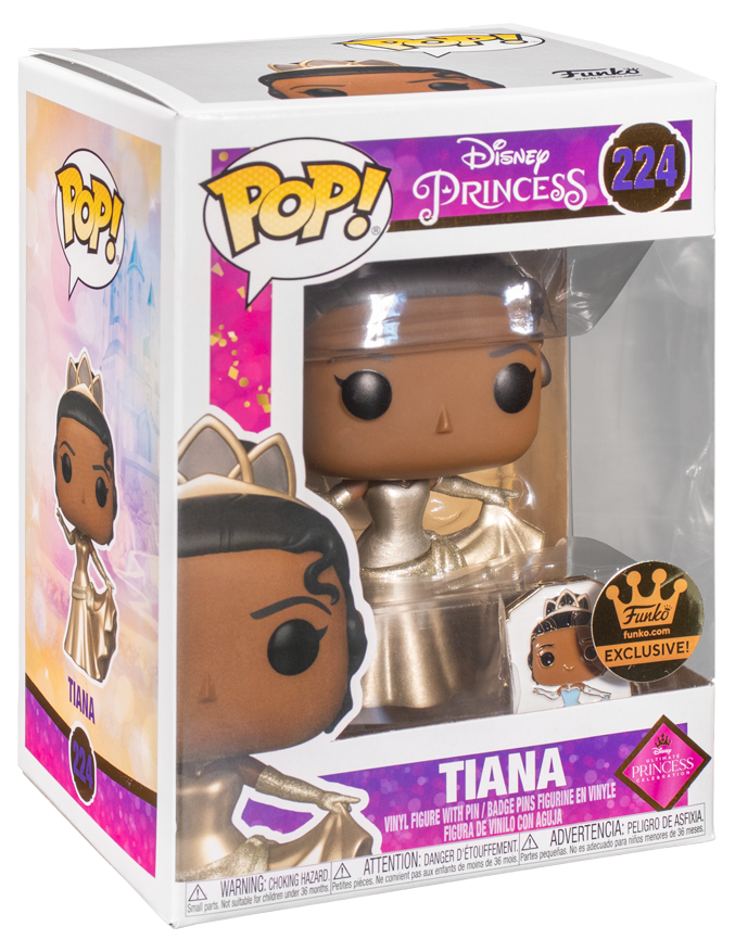 Figurine Pop Disney Ultimate Princess #224 pas cher : Tiana sticker doré