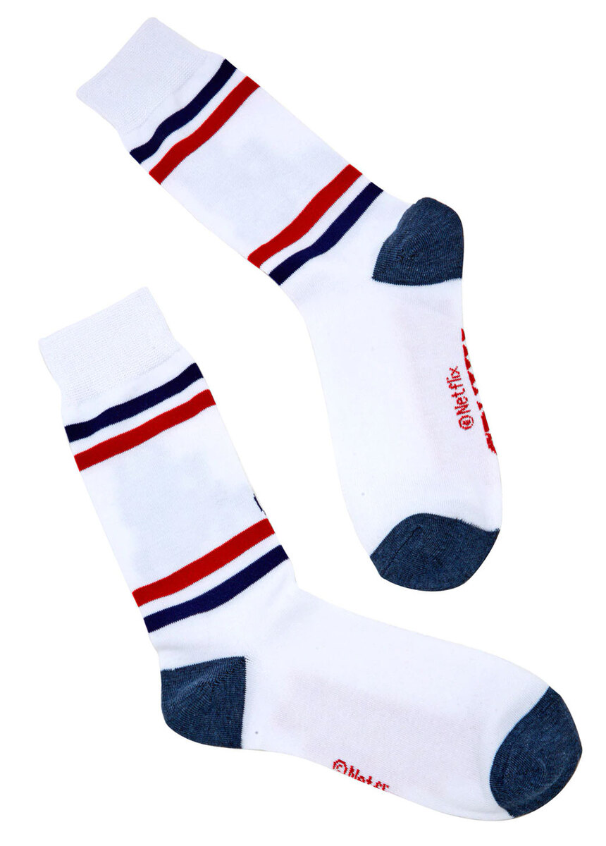 Stranger Things Striped Crew Socks - Mens Shoe Size 6-12 - New