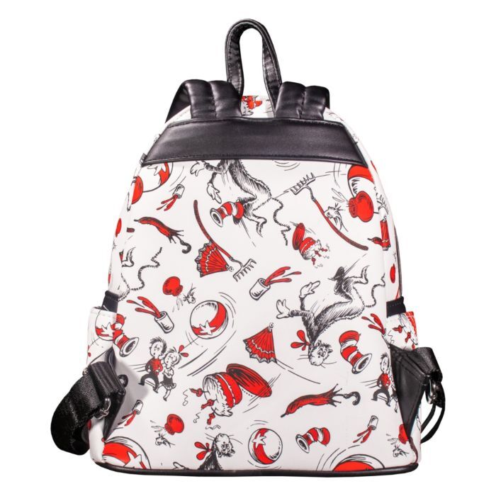 Loungefly Dr Seuss The Cat In The Hat All Over Print Mini Backpack 