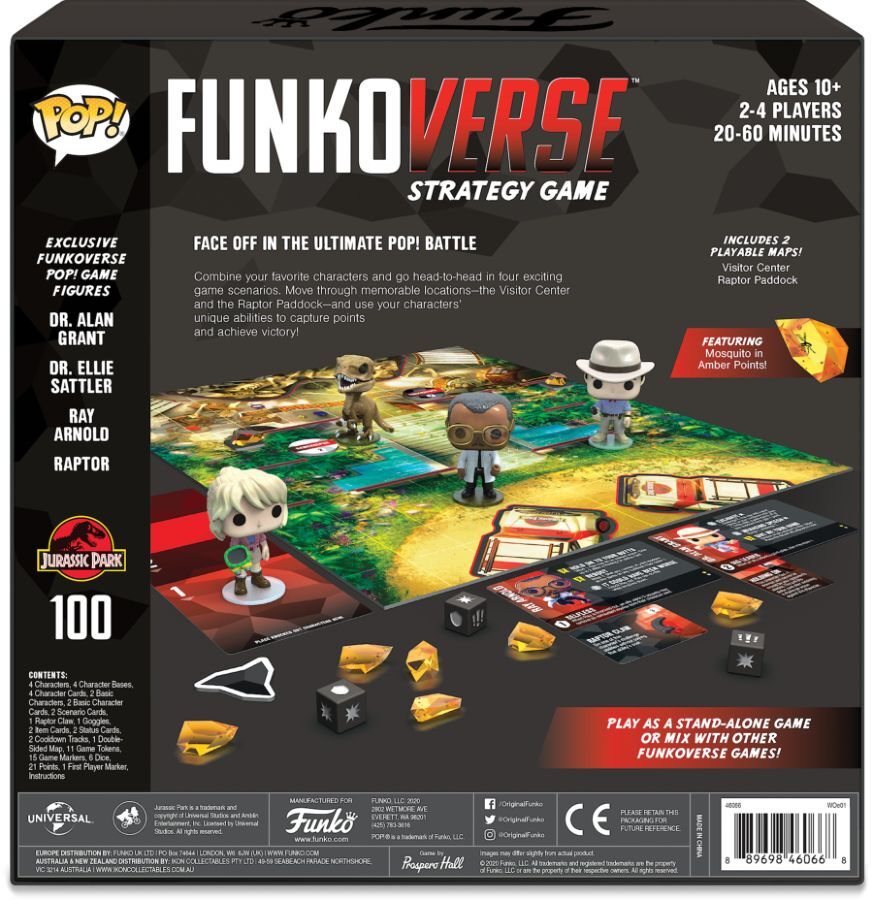 jurassic park funko pop board game