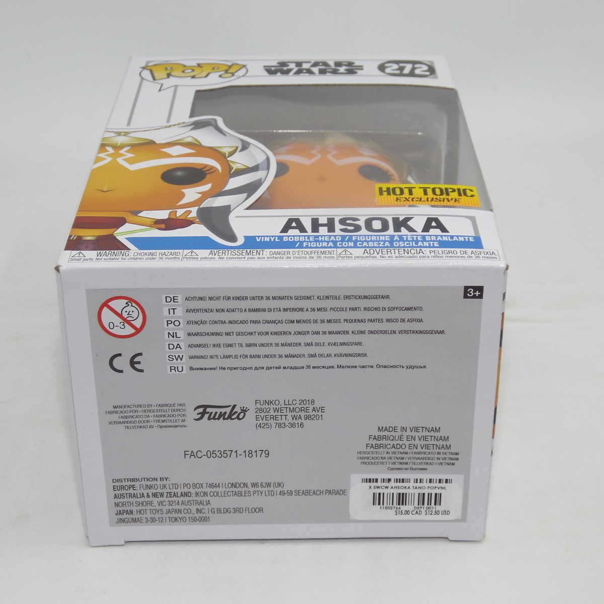 hot topic ahsoka pop