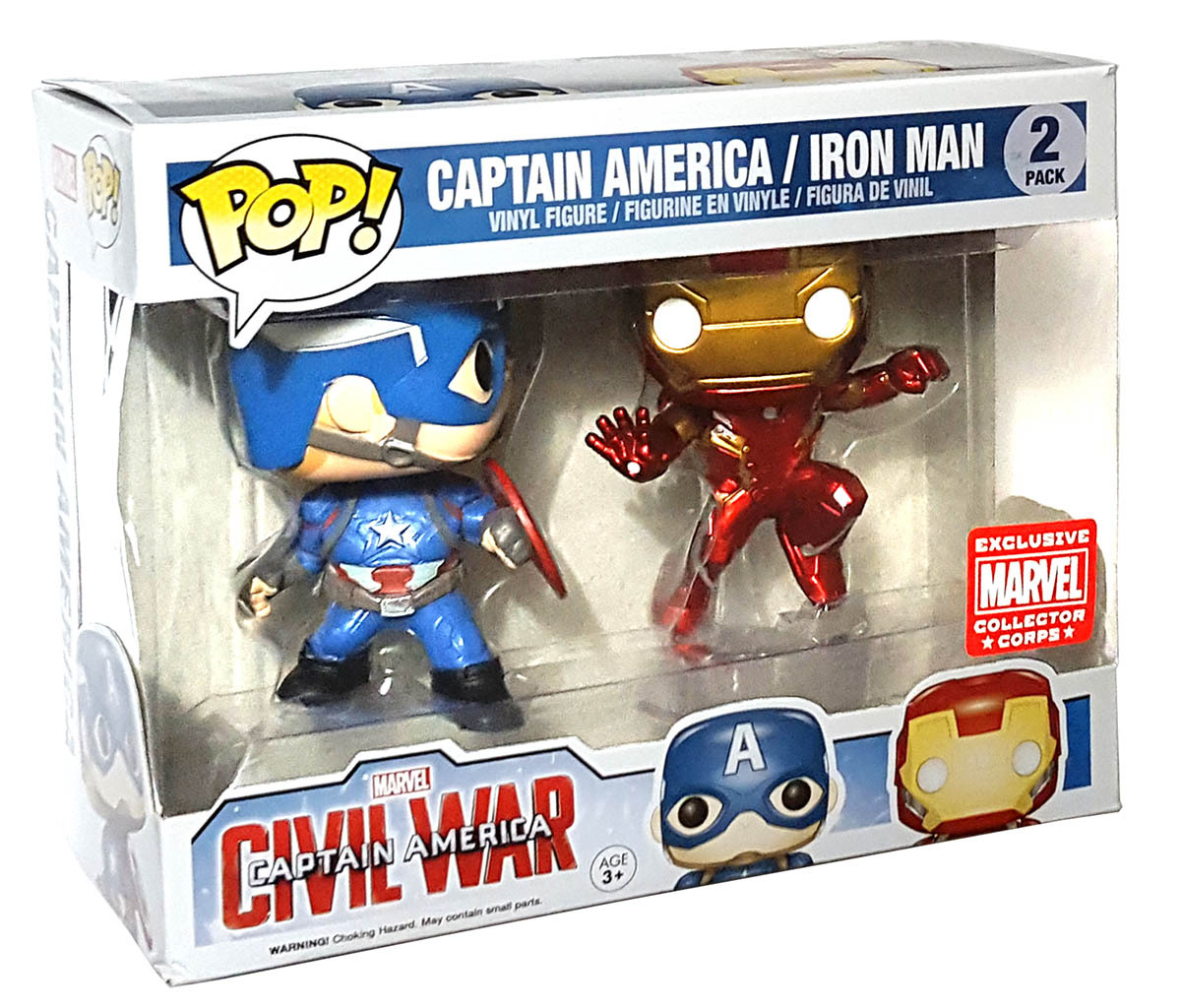 captain america civil war funko pop 2 pack