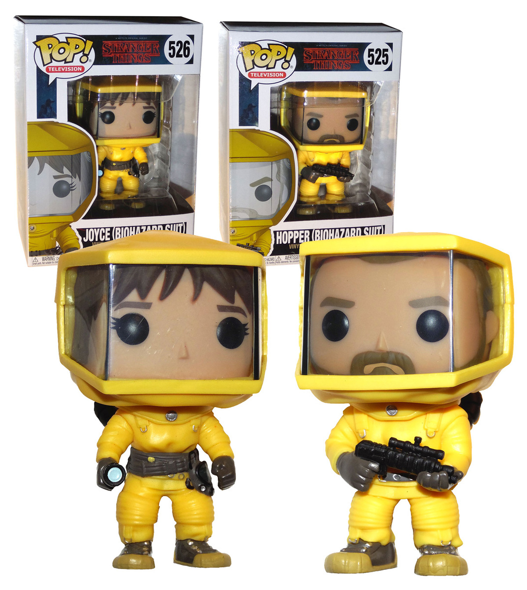 Figurine POP Stranger Things Hopper en combinaison Bio Hazard