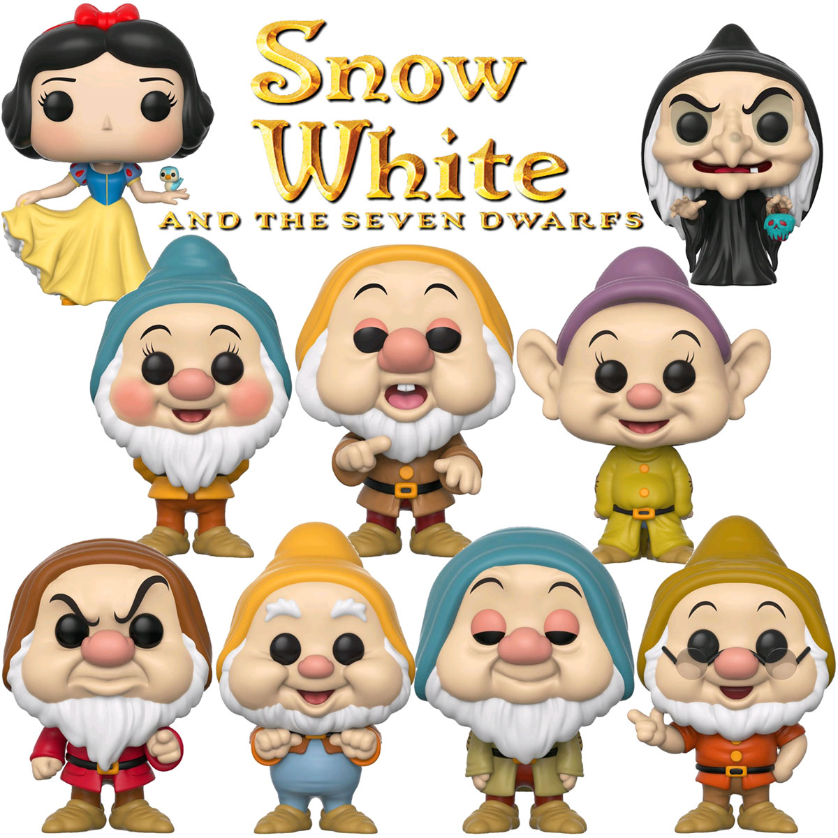 Funko POP! Disney Snow White And The Seven Dwarfs (9 POPs) - New, Mint  Condition