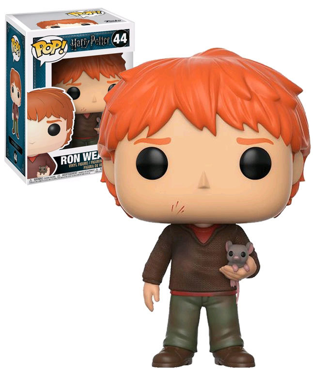 Funko POP Harry Potter RON WEASLEY with Scabbers Figure #44 w/ Protector
