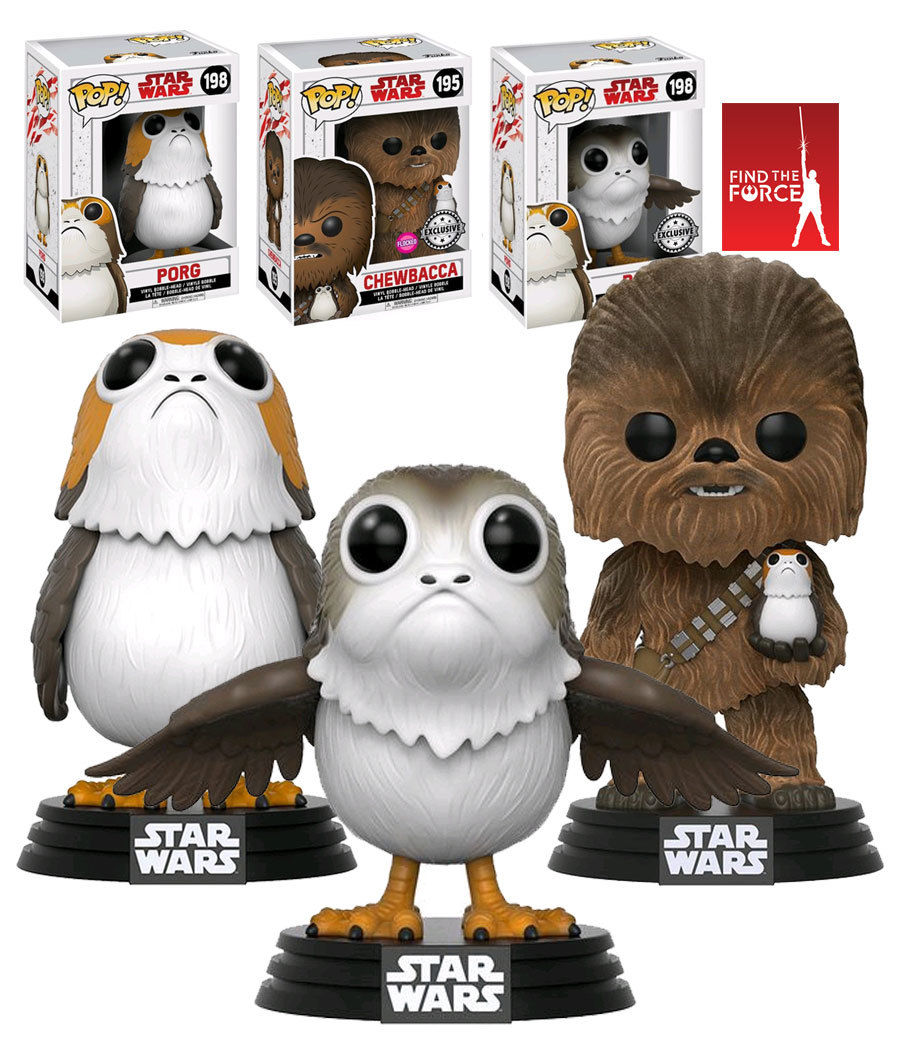 chewbacca with porg funko pop