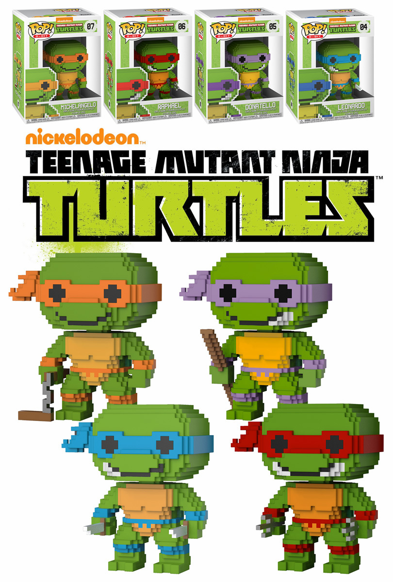 ninja turtles funko pop set