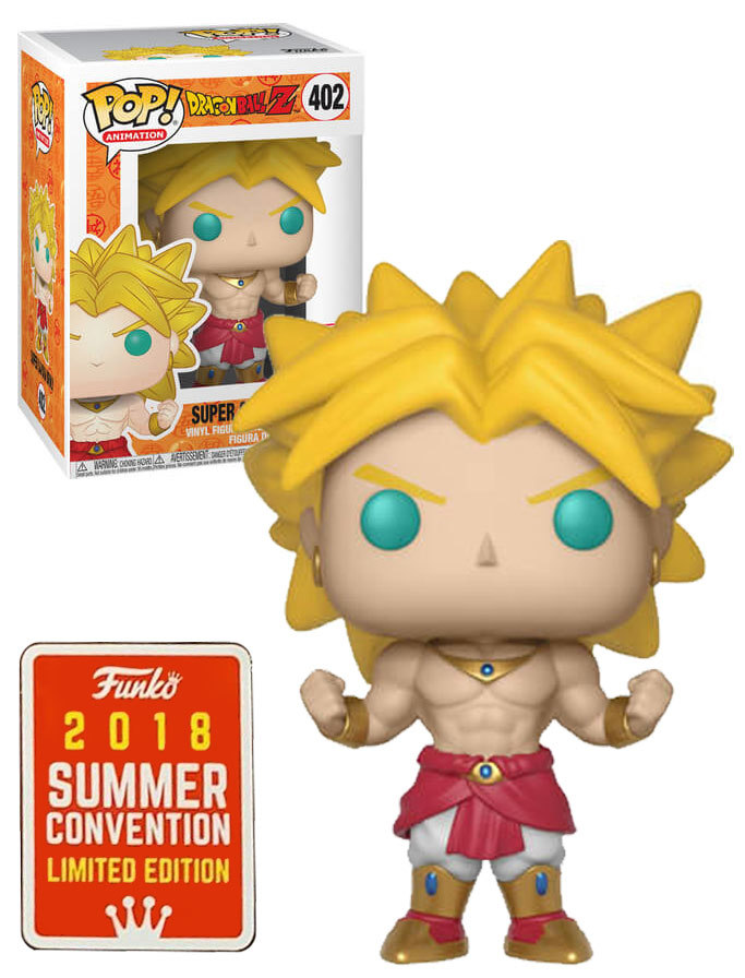 Funko Pop! Animation Dragon Ball Z Super Saiyan Broly 2018 Summer  Convention Exclusive Figure #402