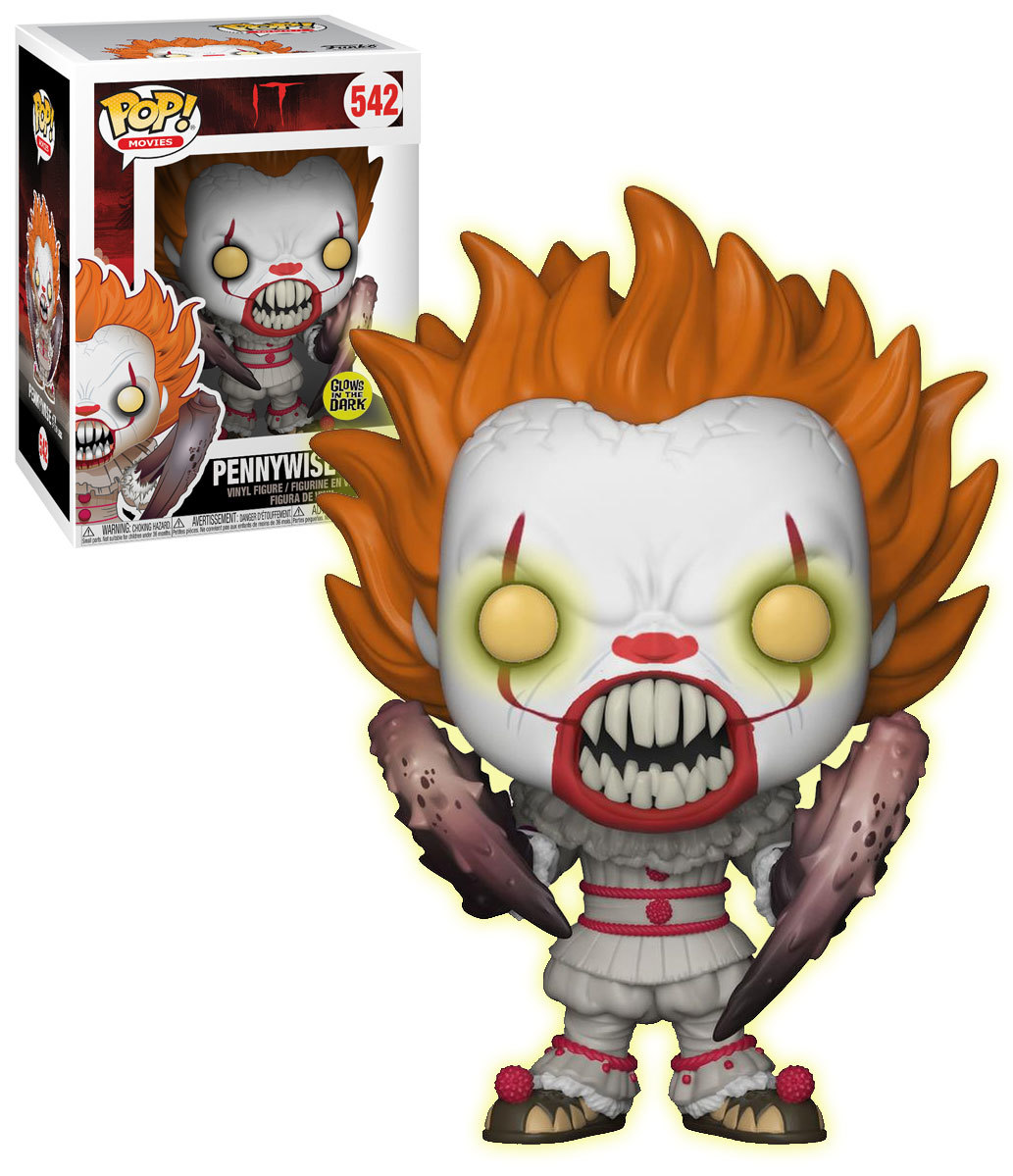 Pennywise 542 With Spider Legs Glows In The Dark IT Pop Movies Funko Pop