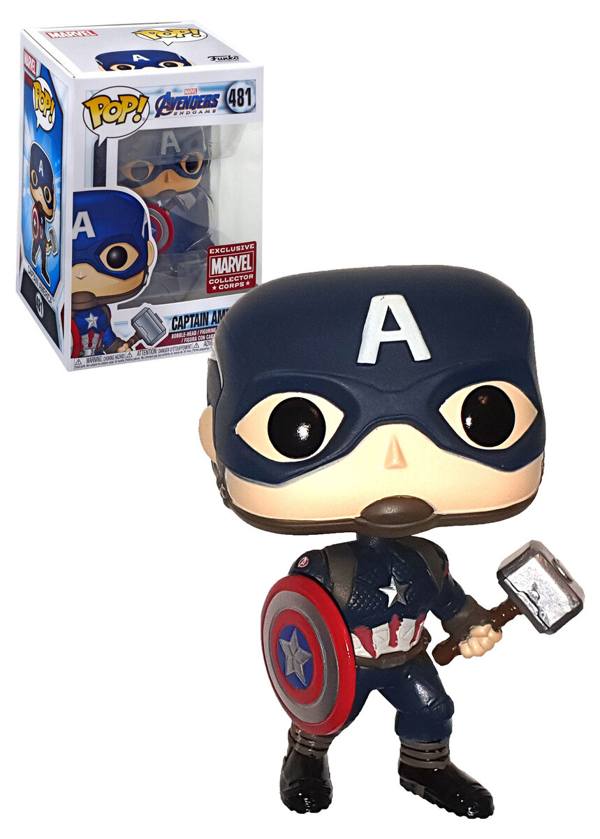 Avengers Captain America #481 Marvel Collector Corps with protector Funko Pop 