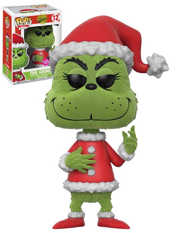 the grinch funko pop flocked