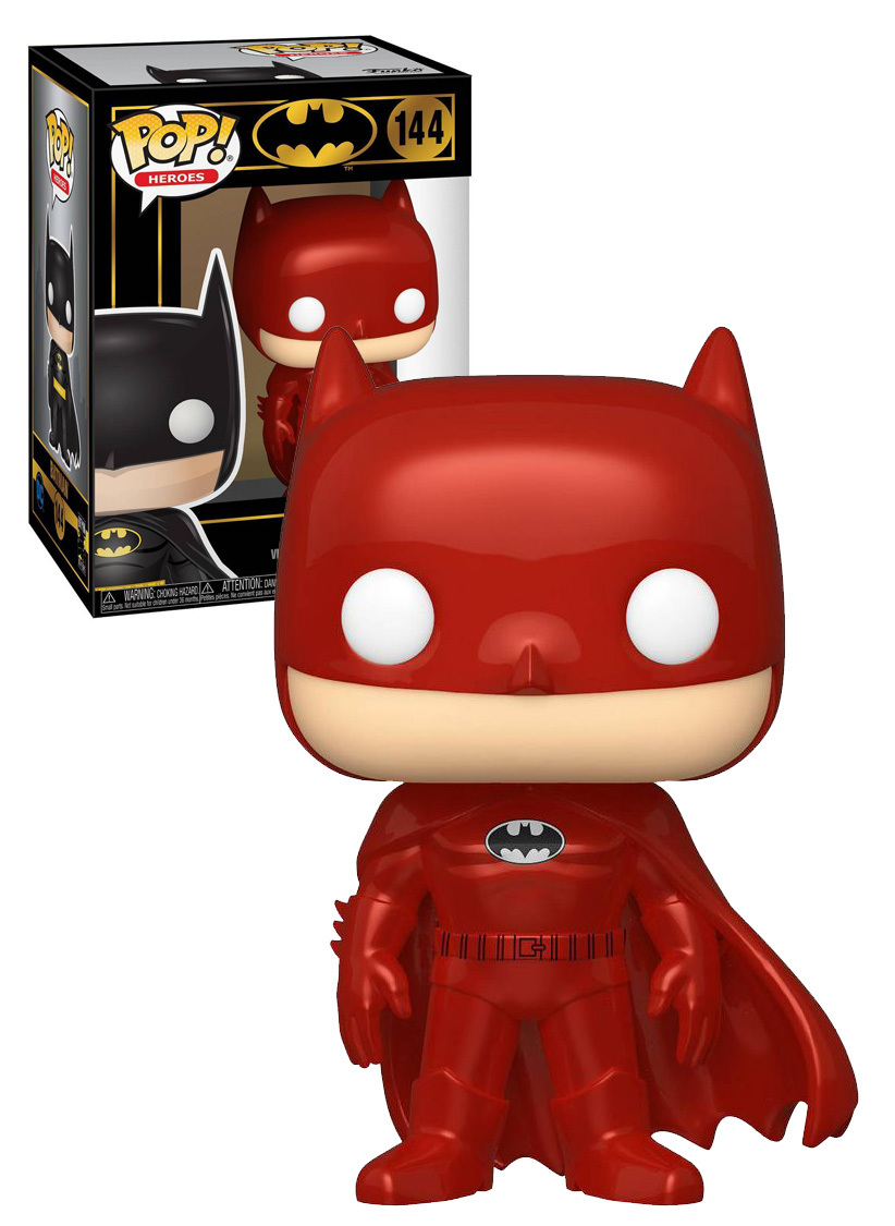 Funko POP! Heroes Batman #144 Batman (Red Metallic) - New, Mint Condition