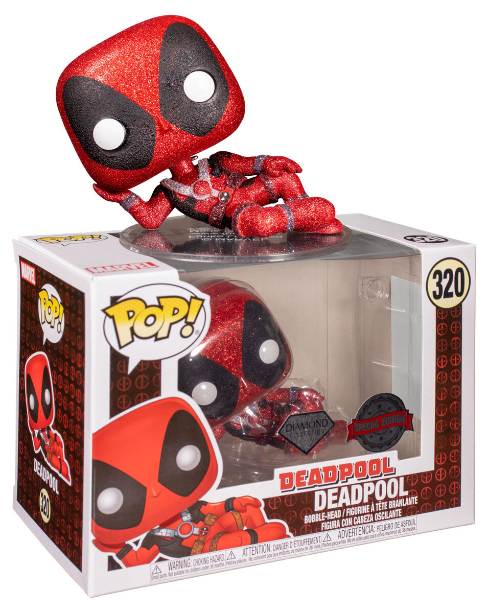 Funko POP! Marvel 320 Deadpool Reclining (Diamond Collection Glitter