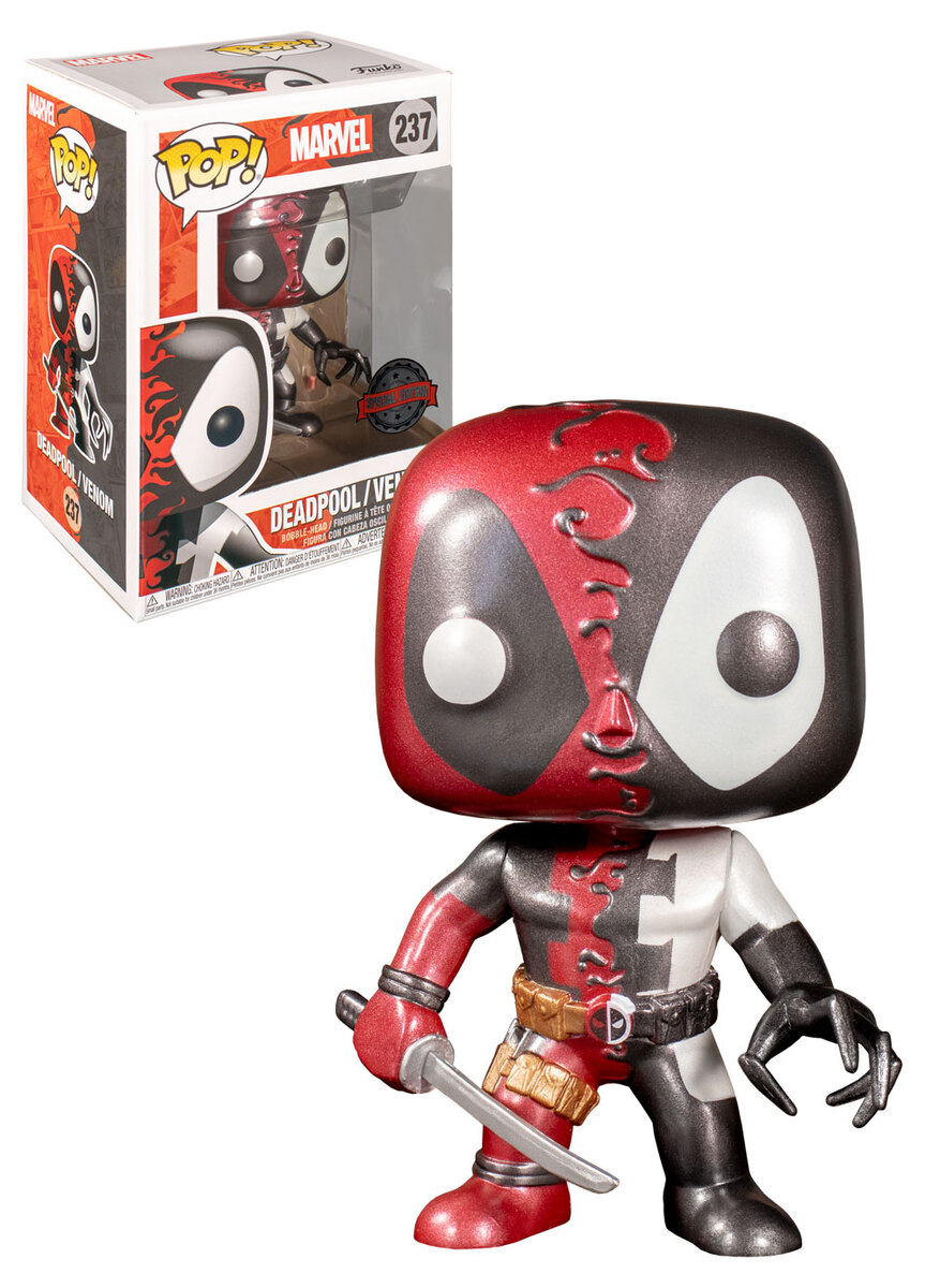 pop in a box metallic deadpool venom