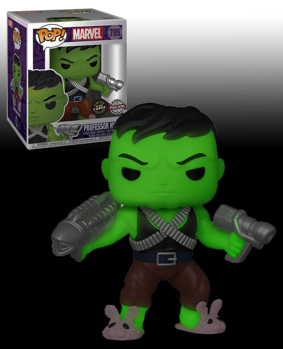 Funko POP Marvel 705 Professor Hulk Super Sized 6 Limited Glow Chase Edition New Mint