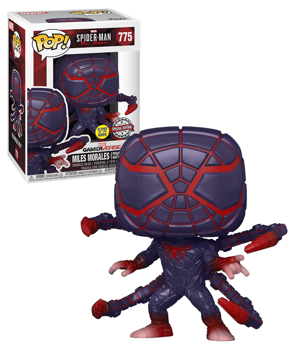 miles morales programmable matter suit funko pop glow in the dark
