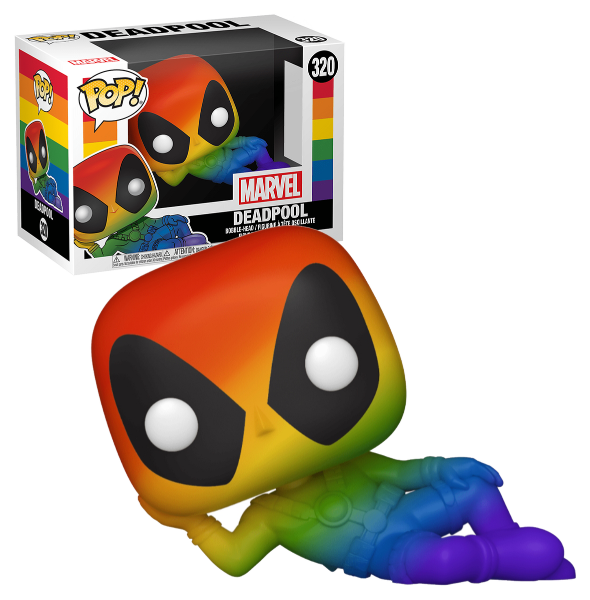 Funko POP! Marvel 320 Deadpool Deadpool Reclining Rainbow Pride