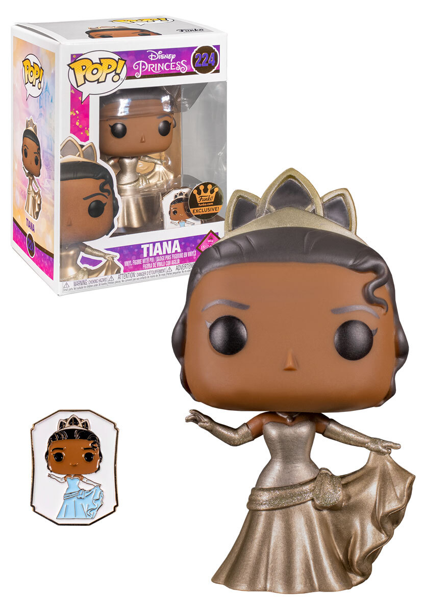 Tiana POP! Funko with Exclusive Pin - Disney Pins Blog