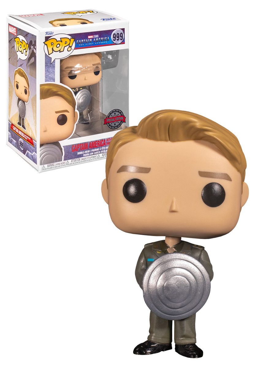 Funko Pop! Marvel: Captain America with Prototype Shield #999 Entertainment  Earth Exclusive - collectorzown