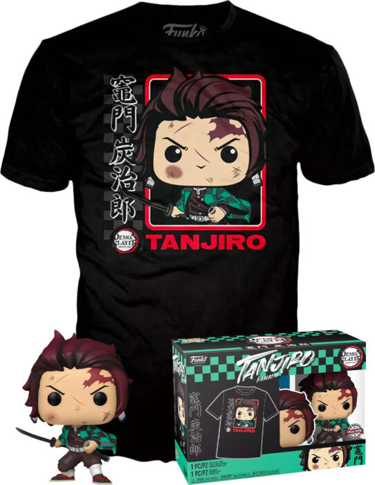 Funko POP! Tees #867 Demon Slayer Tanjiro (Battle Scarred) POP! & T-Shirt  Set - Target Exclusive - New, Sealed [Size: Medium]