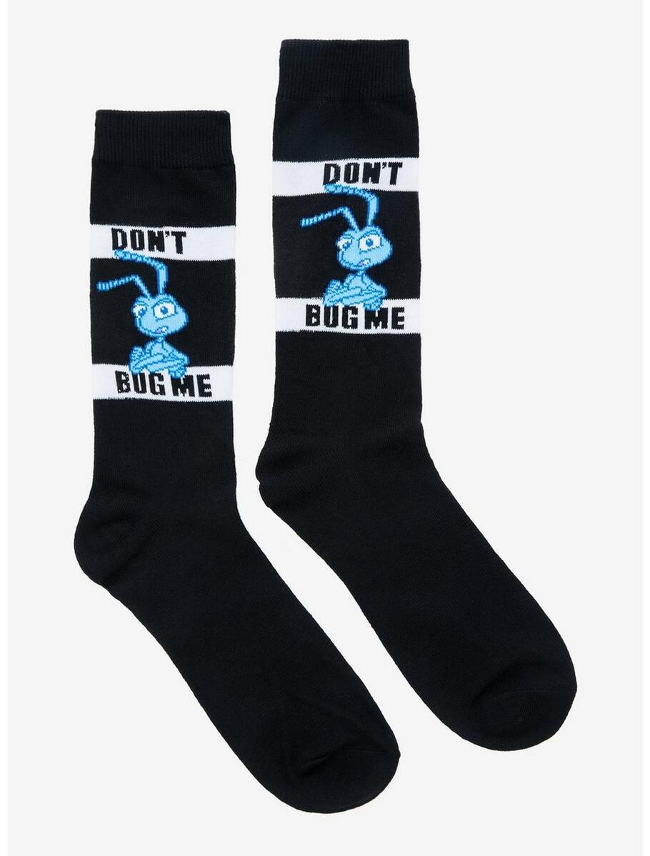 Pixar A Bug's Life Flik Crew Socks By Disney - Shoe Size 6½-12 - New