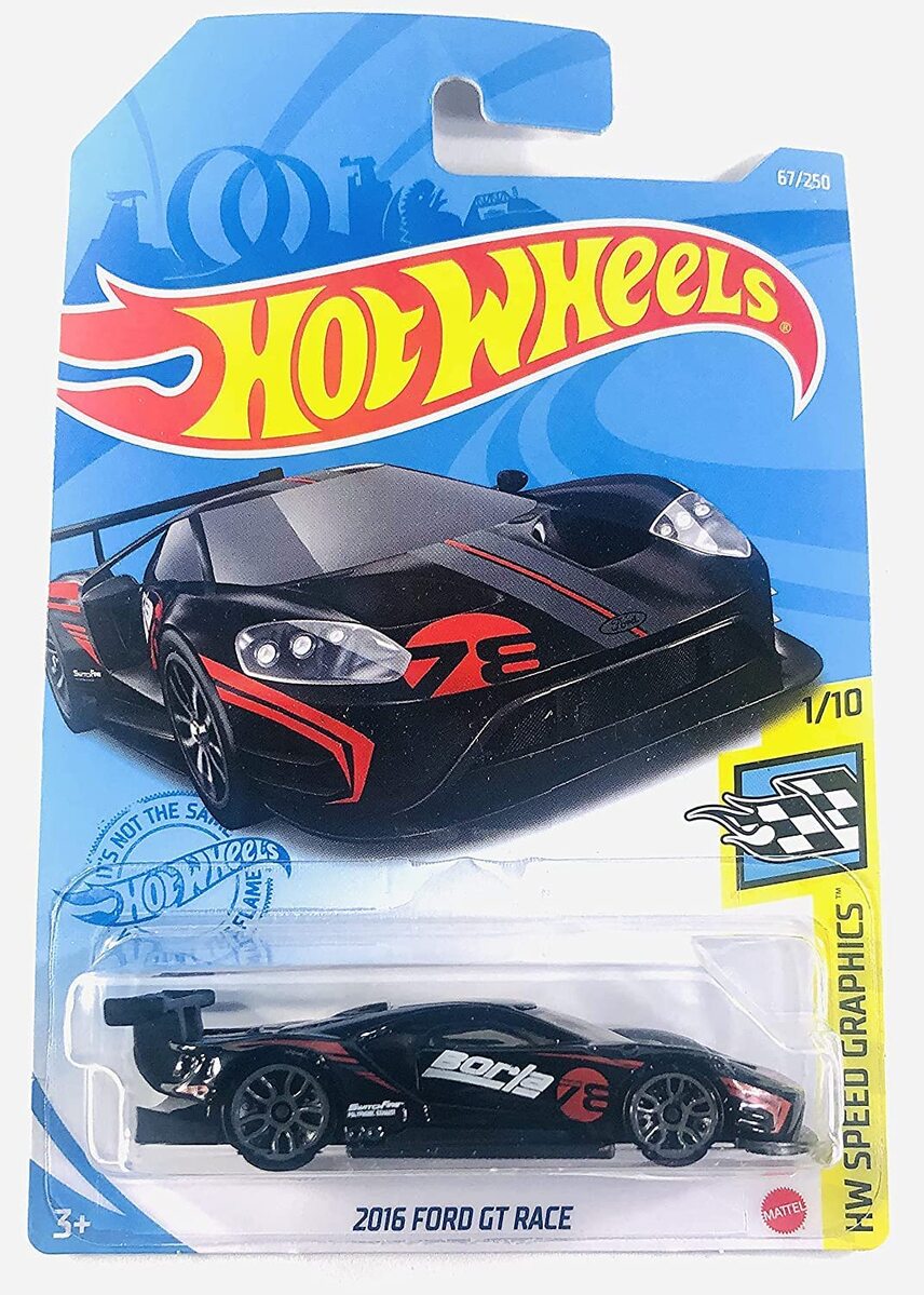 Hot Wheels HW Speed Graphics 2021 2016 Ford GT Race Black Borla 1 10 67 250 Collectible Vehicle New Unopened
